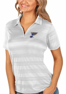 Antigua St Louis Blues Womens Compass Short Sleeve Polo Shirt