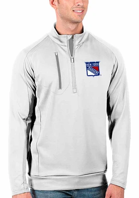 Antigua New York Rangers Mens Generation Long Sleeve Qtr Zip Pullover