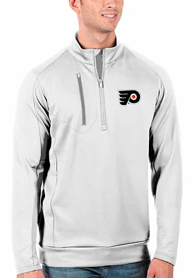 Antigua Philadelphia Flyers Mens Generation Long Sleeve Qtr Zip Pullover