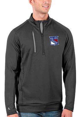Antigua New York Rangers Mens Generation Long Sleeve Qtr Zip Pullover