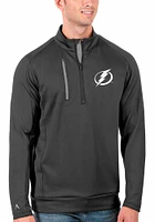 Antigua Tampa Bay Lightning Mens Grey Generation Long Sleeve Qtr Zip Pullover