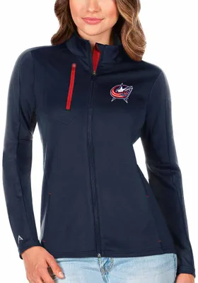 Antigua Columbus Blue Jackets Womens Navy Generation Light Weight Jacket