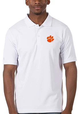 Antigua Clemson Tigers Mens Legacy Pique Short Sleeve Polo