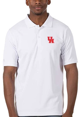 Antigua Houston Cougars Mens Legacy Pique Short Sleeve Polo