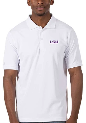 Antigua LSU Tigers Mens Legacy Pique Short Sleeve Polo
