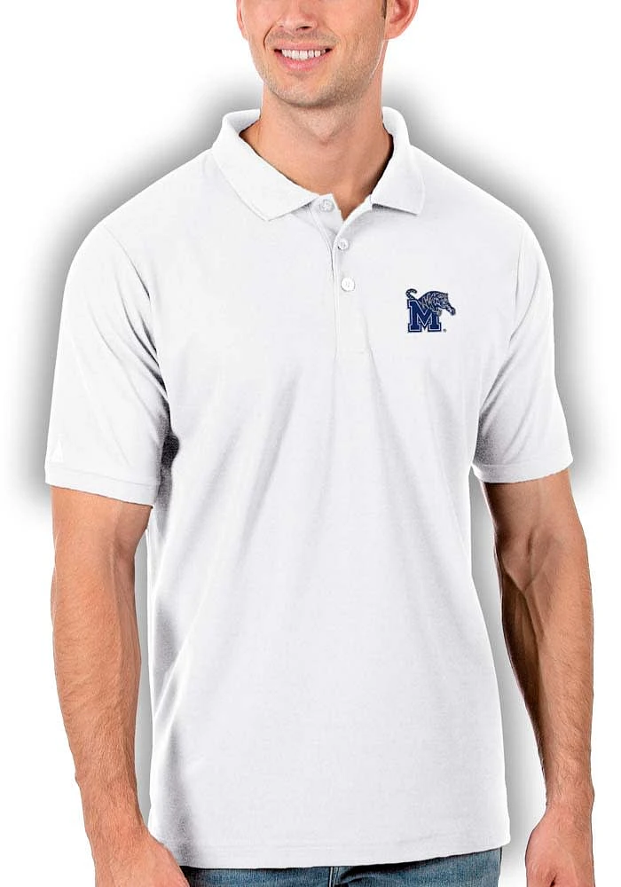Antigua Memphis Tigers Mens Legacy Pique Short Sleeve Polo