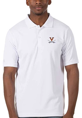 Antigua Virginia Cavaliers Mens Legacy Pique Short Sleeve Polo