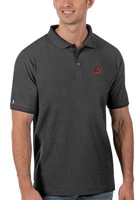 Antigua Central Michigan Chippewas Mens Legacy Pique Short Sleeve Polo