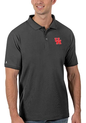 Antigua Houston Cougars Mens Legacy Pique Short Sleeve Polo