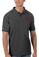 Antigua Oklahoma Sooners Mens Legacy Pique Short Sleeve Polo