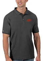 Antigua Oklahoma State Cowboys Mens Legacy Pique Short Sleeve Polo