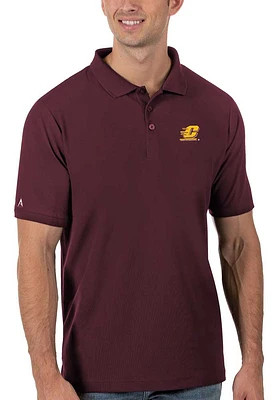 Antigua Central Michigan Chippewas Mens Legacy Pique Short Sleeve Polo