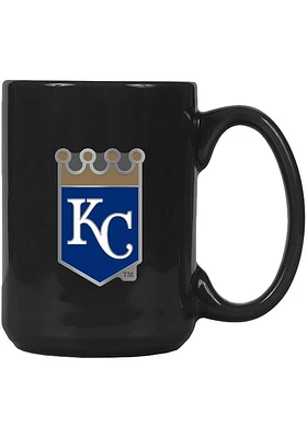 Kansas City Royals 15oz Black Ceramic Mug - Black