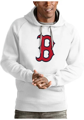 Antigua Boston Red Sox Mens Full Front Victory Long Sleeve Hoodie