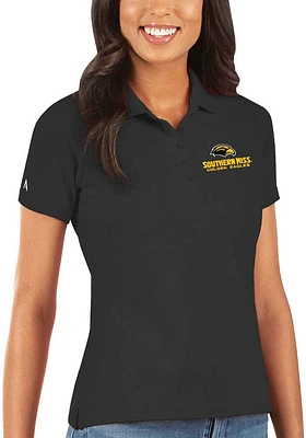 Antigua Southern Mississippi Golden Eagles Womens Legacy Pique Short Sleeve Polo Shirt