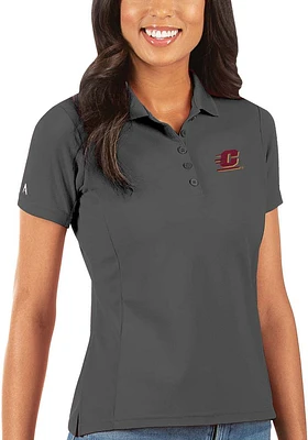 Antigua Central Michigan Chippewas Womens Legacy Pique Short Sleeve Polo Shirt