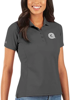 Antigua Georgetown Hoyas Womens Legacy Pique Short Sleeve Polo Shirt