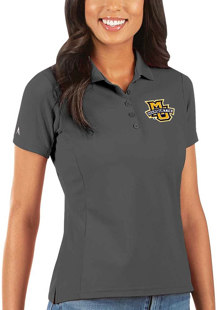 Antigua Marquette Golden Eagles Womens Legacy Pique Short Sleeve Polo Shirt