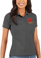 Womens Maryland Terrapins Antigua Legacy Pique Short Sleeve Polo Shirt
