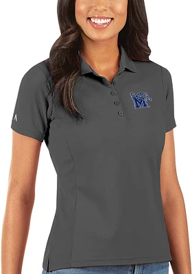 Antigua Memphis Tigers Womens Legacy Pique Short Sleeve Polo Shirt