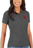 Antigua Oklahoma Sooners Womens Legacy Pique Short Sleeve Polo Shirt