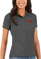 Antigua Oklahoma State Cowboys Womens Legacy Pique Short Sleeve Polo Shirt
