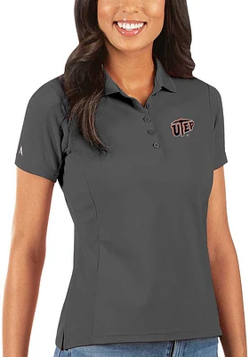 Antigua UTEP Miners Womens Legacy Pique Short Sleeve Polo Shirt