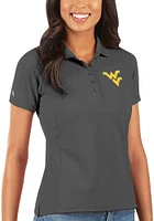 Antigua West Virginia Mountaineers Womens Legacy Pique Short Sleeve Polo Shirt