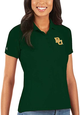 Antigua Baylor Bears Womens Legacy Pique Short Sleeve Polo Shirt