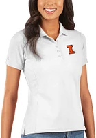 Womens Illinois Fighting Illini Antigua Legacy Pique Short Sleeve Polo Shirt