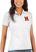 Womens Maryland Terrapins Antigua Legacy Pique Short Sleeve Polo Shirt