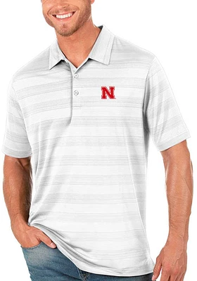 Antigua Nebraska Cornhuskers Mens Compass Short Sleeve Polo