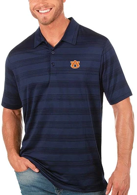 Antigua Auburn Tigers Mens Navy Blue Compass Short Sleeve Polo