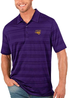 Antigua Northern Iowa Panthers Mens Purple Compass Short Sleeve Polo