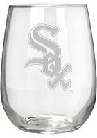 Chicago White Sox 15oz Laser Etch Stemless Wine Glass - White