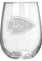 Kansas City Chiefs 15oz Laser Etch Stemless Wine Glass - White