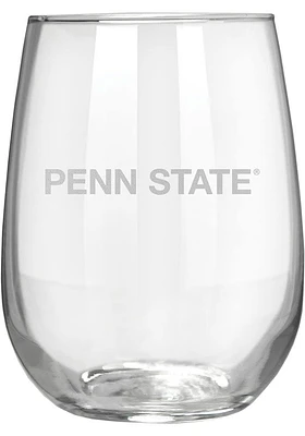 Penn State Nittany Lions 15oz Laser Etch Stemless Wine Glass - White