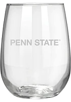 Penn State Nittany Lions 15oz Laser Etch Stemless Wine Glass - White