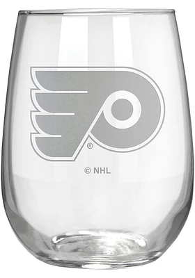Philadelphia Flyers 15oz Laser Etch Stemless Wine Glass - White