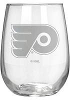 Philadelphia Flyers 15oz Laser Etch Stemless Wine Glass - White