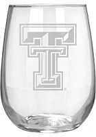 Texas Tech Red Raiders 15oz Laser Etch Stemless Wine Glass - White