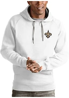 Antigua New Orleans Saints Mens White Victory Long Sleeve Hoodie