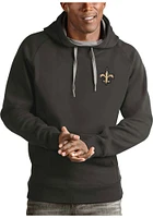 Antigua New Orleans Saints Mens Charcoal Victory Long Sleeve Hoodie