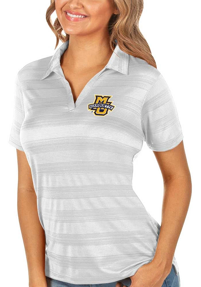 Antigua Marquette Golden Eagles Womens Compass Short Sleeve Polo Shirt