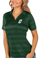 Antigua UNCC 49ers Womens Green Compass Short Sleeve Polo Shirt