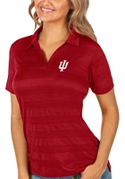 Womens Indiana Hoosiers Antigua Compass Short Sleeve Polo Shirt