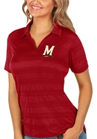 Womens Maryland Terrapins Antigua Compass Short Sleeve Polo Shirt