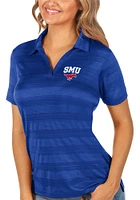Antigua SMU Mustangs Womens Compass Short Sleeve Polo Shirt