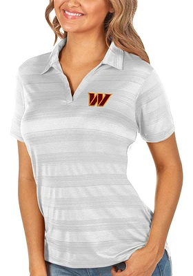 Antigua Washington Commanders Womens Compass Short Sleeve Polo Shirt