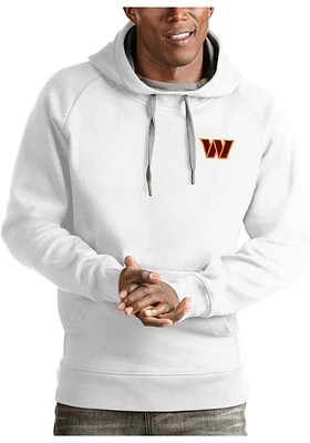Antigua Washington Commanders Mens White Victory Long Sleeve Hoodie